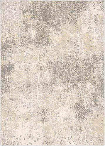Agnella Harmony Clouds Teppich - Teppichboden 100% Wolle Gewebt mit Wilton-Technologie Modern Vintage Retro 160X220 Alabaster von Agnella