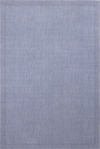 AGNELLA Diverse Linea Teppich - Teppichboden 100% Neuseeländische Wolle - Gewebt mit Wilton-Technologie - Teppich Wohnzimmer Modern Vintage Retro - 133 x 180 x 1,20 cm - Blau von AGNELLA