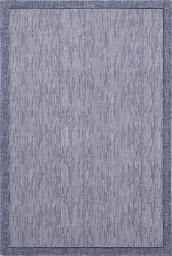 AGNELLA Diverse Linea Teppich - Teppichboden 100% Neuseeländische Wolle - Gewebt mit Wilton-Technologie - Teppich Wohnzimmer Modern Vintage Retro - 133 x 180 x 1,20 cm - Marineblau von AGNELLA