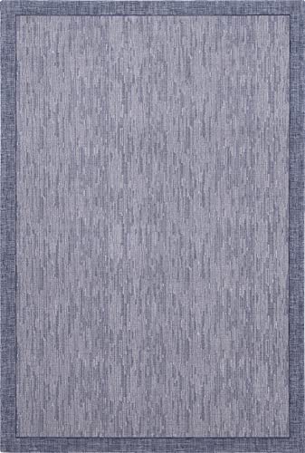 Agnella Diverse Linea Teppich - Teppichboden 100% Neuseeländische Wolle - Gewebt mit Wilton-Technologie - Teppich Wohnzimmer Modern Vintage Retro - 160 x 240 x 1,20 cm - Marineblau von Agnella