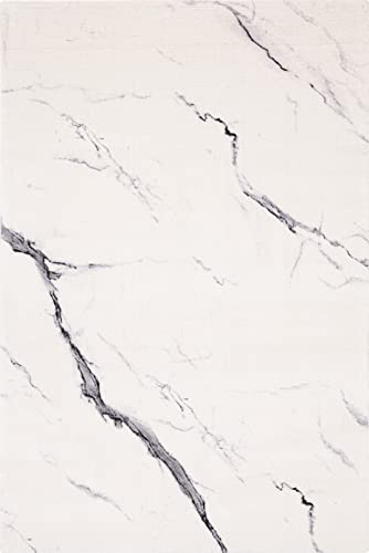 AGNELLA Diverse Marble Teppich - Marmor, 100% Wolle, Flur, Wohnzimmer, Modern, Abstrakt Design, Vintage Retro - 133 x 180 cm - Polarweiß AGNELLA Diverse Marble Teppich - Marmor, 100% Wolle, Flur, Wohnzimmer, Modern, Abstrakt Design, Vintage Retro - 133 x 180 cm - Polarweiß von AGNELLA