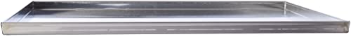 Agnelli rechteckig Pfannen Backblech mit Saum, Straight Edge, Höhe 2 cm, Aluminium-Legierung 3003, Dicke 1,5 mm, Silber von Pentole Agnelli