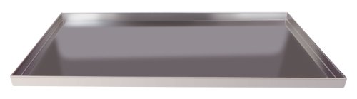 Agnelli rechteckig Pfannen Backblech mit Saum, Straight Edge, Höhe 2 cm, Aluminium-Legierung 3003, Dicke 1,5 mm, Silber von Baldassare Agnelli