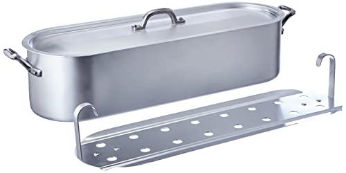 Pentole Agnelli Family fischschiff, Aluminium, Silber/schwarz, 45 cm von Baldassare Agnelli