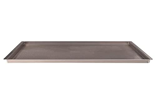 Agnelli Töpfe GN Tablett mit Schiene, perforiert kurz-Side Aluminium-3003, Silber von Pentole Agnelli