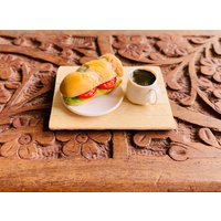 Miniatur Sandwich Und Kaffee Kühlschrankmagnet, Lebensmittelmagnet, Küchenmagnet, Kleiner Niedlicher Tonmagnet von AgnikaCreations