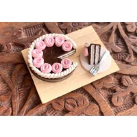 Miniatur Schokolade & Vanille Kuchen Kühlschrankmagnet, Lebensmittelmagnet, Küchenmagnet, Kleiner Niedlicher Tonmagnet von AgnikaCreations