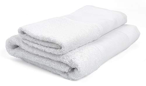 Ago.fil S.r.l. Handtuch-Set (1+1) zum Sticken, 100% Baumwolle, weiß, 60 x 105 – 40 x 60, 2 Stück von Filet