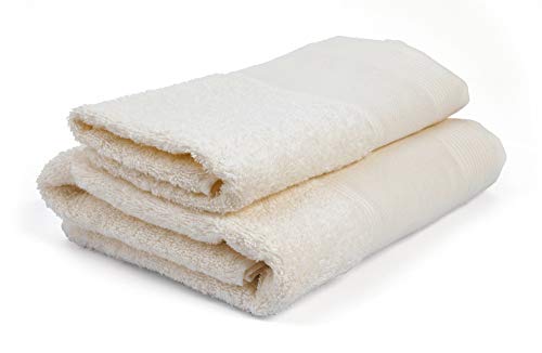 Filet - Stickerei Handtuch-Set (1+1), 100% Baumwolle, Farbe Elfenbein, 60x105 – 40x60 von Filet