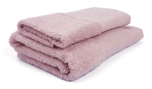 Filet Ago.fil S.r.l. Handtuch-Set (1+1), Paar, 100% Baumwolle, Rosa, 60 x 105-40 x 60, 2 Stück von Filet