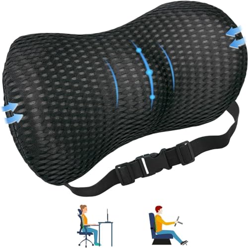 AgoKud Lumbalkissen, Lendenstützkissen für Bürostuhl und Autositz, Gaming Stuhl, Memory Foam Rückenstützkissen für den unteren Rücken, verstellbares Rückenkissen zum Schlafen, Reisen,Gurt festsetzbar. AgoKud Lumbalkissen, Lendenstützkissen für Bürostuhl und Autositz, Gaming Stuhl, Memory Foam Rückenstützkissen für den unteren Rücken, verstellbares Rückenkissen zum Schlafen, Reisen,Gurt festsetzbar. von AgoKud