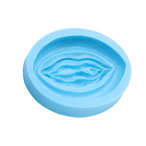 Agoky 1Pcs 3D Vulva/Penis Ausstecher Silikonform DIY Backform Shokoladeformen weibliche männlich Orgel Fondant Ausstechformen für Kuchen Torten Keks Törtchen Blau B Einheitsgröße von Agoky