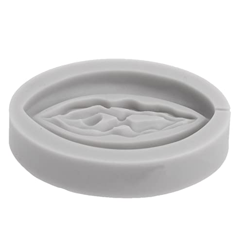 Agoky 1Pcs 3D Vulva/Penis Ausstecher Silikonform DIY Backform Shokoladeformen weibliche männlich Orgel Fondant Ausstechformen für Kuchen Torten Keks Törtchen Grau Einheitsgröße von Agoky