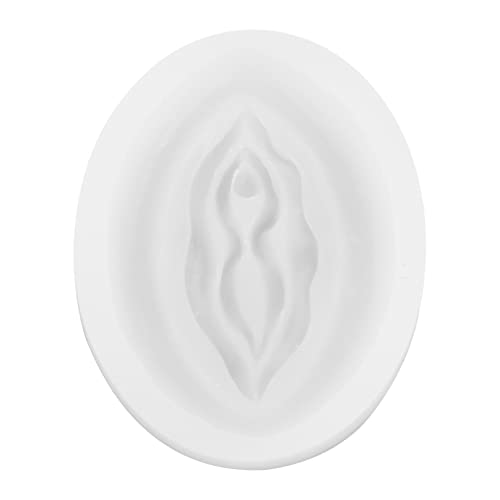Agoky 1Pcs 3D Vulva Ausstecher Silikonform DIY Backform Shokoladeformen weibliche männlich Orgel Fondant Ausstechformen für Kuchen Torten Keks Törtchen Weiß C Einheitsgröße von Agoky