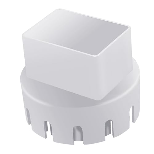 Agoky Regenrinne Downspout Drainage Adapter für Drain Pipe Fliesen - Runde zu Quadrat Rinne Drain Pipe Fliesen Weiß 3 * 4 Zoll One Size Agoky Regenrinne Downspout Drainage Adapter für Drain Pipe Fliesen - Runde zu Quadrat Rinne Drain Pipe Fliesen Weiß 3 * 4 Zoll One Size von Agoky