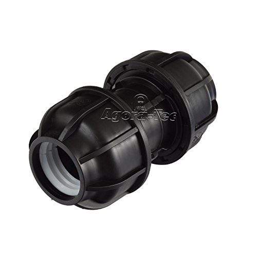 1 Stück PP Fittings Verbinder für 32 mm PE-Rohr für Wasserrohr in Garten oder Haus (Verbinder, 1, Stück) von Agora-Tec