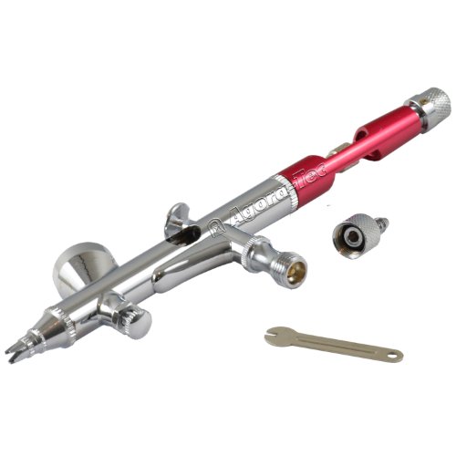 Agora-Tec® AT- Airbrush Pistole Kit AT-ADA-03-red "Double Action" mit 0,2mm Düse und Nadel von Agora-Tec