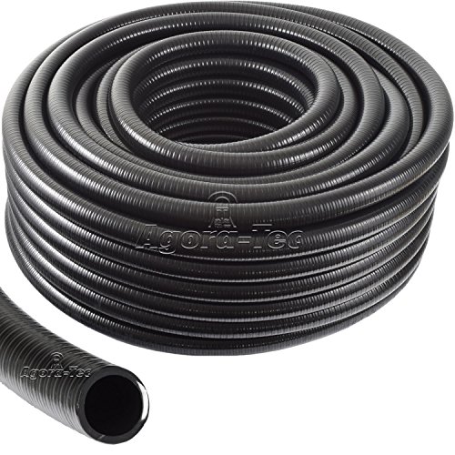 Agora-Tec® Saugschlauch mit 1 Zoll (25,4 mm) Innendurchmesser, massive Ausführung für Hauswasserwerke, Jetpumpen, Kreiselpumpen und Gartenpumpen (25 Meter) von Agora-Tec