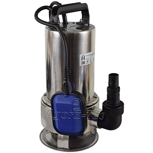 Agora-Tec® Schmutzwasser Tauchpumpe dirty water -ss- 900W mit max: 0,9 bar und max: 14000l/h von Agora-Tec