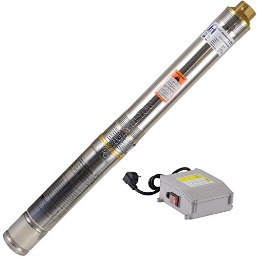 Agora-Tec® at- 3" Brunnenpumpe 250W, Tiefbrunnenpumpe mit max: 3,8 bar und max: 3000l/h von Agora-Tec