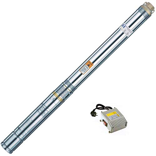 Agora-Tec® AT- 3" Brunnenpumpe 750W mit 30 m Kabel Edelstahl-Tiefbrunnenpumpe mit max: 10,8 bar, 3200l/h von Agora-Tec