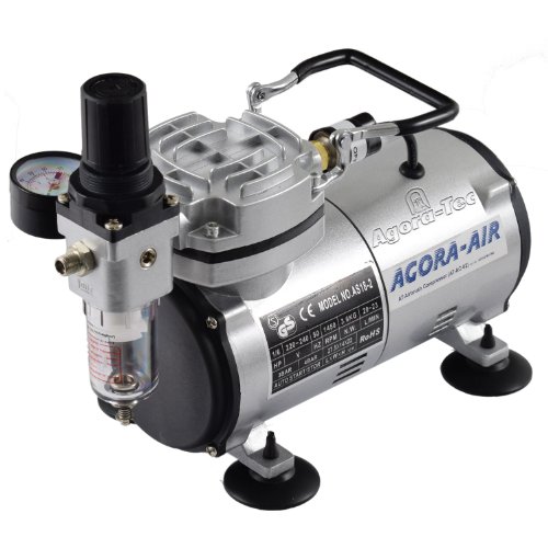 Agora-Tec® Airbrush Compressor AT-AC-02, Kompressor für Airbrushanwendungen mit 4 bar und 20l/min, inkl. Kondenswasserfilter und Druckregler Agora-Tec® Airbrush Compressor AT-AC-02, Kompressor für Airbrushanwendungen mit 4 bar und 20l/min, inkl. Kondenswasserfilter und Druckregler von Agora-Tec