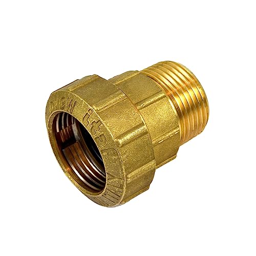 Agora-Tec Messing Fitting Kupplung Klemmverbinder Verschraubung 20 mm x 1/2 Zoll AG (21mm) für PE-Rohr 20 mm von Agora-Tec