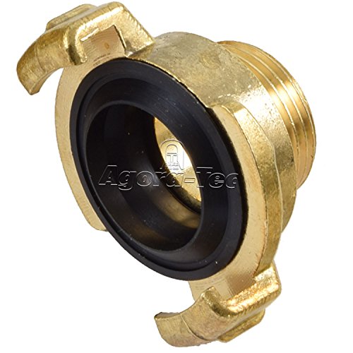 Agora-Tec Messing Schnellkupplung mit 3/4 Zoll (26,4 mm) Außengewinde Kupplung mit Schnellverschluss von Agora-Tec