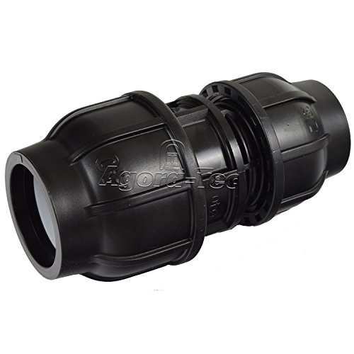 Agora-Tec PE Fitting Rohr Verbinder 40mm auf 32mm für PE-Rohr 40mm auf PE-Rohr 32mm SCHWARZ von Agora-Tec