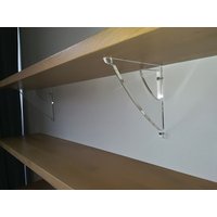 Agplex - Paar Transparente Regalstützen Aus Plexiglas Halterung Für Regal Plexiglasstärke 12 Mm Drei Größen Erhältlich von Agplex