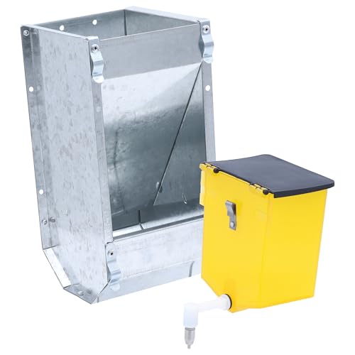 Agrarflora Kaninchen Set - Futterautomat 1,5kg + Nippeltränke 0,5 Liter - verzinkter Futtertrog mit 1 Fach - Kleintiertränke mit Tränkenippel - Haustier Starter-Set für Kleintiere und Hasen Agrarflora Kaninchen Set - Futterautomat 1,5kg + Nippeltränke 0,5 Liter - verzinkter Futtertrog mit 1 Fach - Kleintiertränke mit Tränkenippel - Haustier Starter-Set für Kleintiere und Hasen von Agrarflora