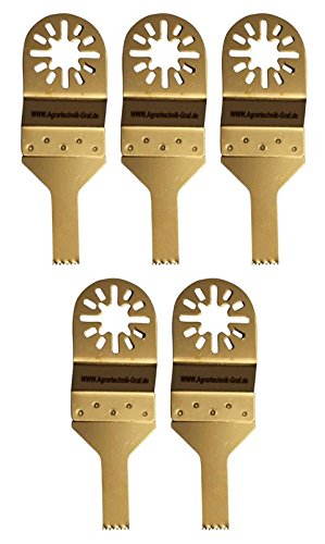 Agrartechnik-Graf Standard Sägeblatt 10 mm für Holz, Plastik und Gipskarton 5er Set für Fein Multimaster von Agrartechnik-Graf