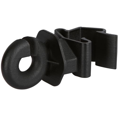 Agrarzone 25x Ringisolator für T-Pfosten schwarz - Robuste Isolatoren Weidezaun - Ideal für Weidezaunpfähle - T-Post Pfahl Isolator für Litze, Seil, Draht von Agrarzone