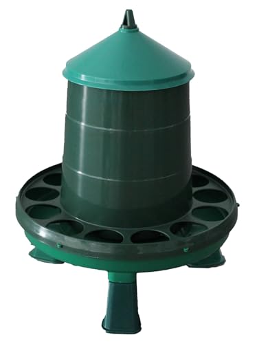 Agrarzone Eco Futterspender Hühner mit Füßen 2 kg - Recycling Futterautomat Hühner, Wachteln, Enten & Gänse - Hühner Futtertrog reduziert Futterverschwendung von Agrarzone