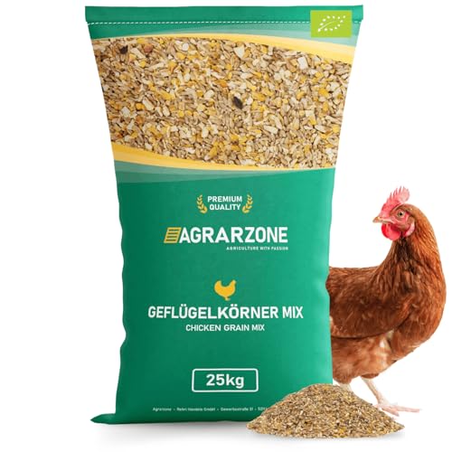 Agrarzone Bio Hühnerfutter 25kg [Premium Müsli] - 100% Bio Qualität aus Österreich - Gentechnikfreies Hühner Futter Körnerfutter für Legehennen von Agrarzone