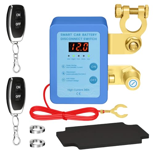 12V Drahtloser Ferngesteuerter Auto Batterie Trennschalter, Batterie Trennschalter 12V 240A with Led Voltage Display, Automatischer Trenn-/Abschaltschalter für LKWs, Wohnmobile, Boote 12V Drahtloser Ferngesteuerter Auto Batterie Trennschalter, Batterie Trennschalter 12V 240A with Led Voltage Display, Automatischer Trenn-/Abschaltschalter für LKWs, Wohnmobile, Boote von Agrdeed
