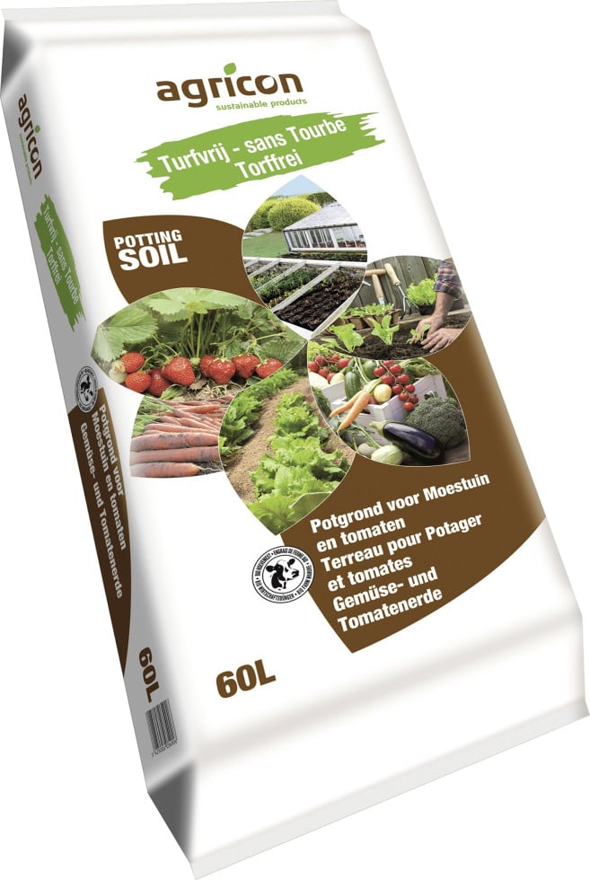 Agrcon Torffreie Gemüse- und Tomatenerde 60 L von Agricon