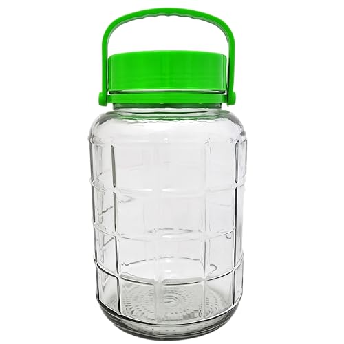 AGROHIT Einmachglas, 5 Liter Gurkenglas, Vorratsglas für Gurken, Getreide oder Nudeln, Sturzglas, Vorratsdose, Glas zur Aufbewahrung, Einmachglas, Aufbewahrungsglas mit Tragegriff & Deckel AGROHIT Einmachglas, 5 Liter Gurkenglas, Vorratsglas für Gurken, Getreide oder Nudeln, Sturzglas, Vorratsdose, Glas zur Aufbewahrung, Einmachglas, Aufbewahrungsglas mit Tragegriff & Deckel von AGROHIT