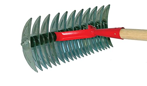 AGROHIT Schneidrechen 35 cm Vertikutierer Rasenlüfter Handvertikutierer Harke mit Stiel von AGROHIT