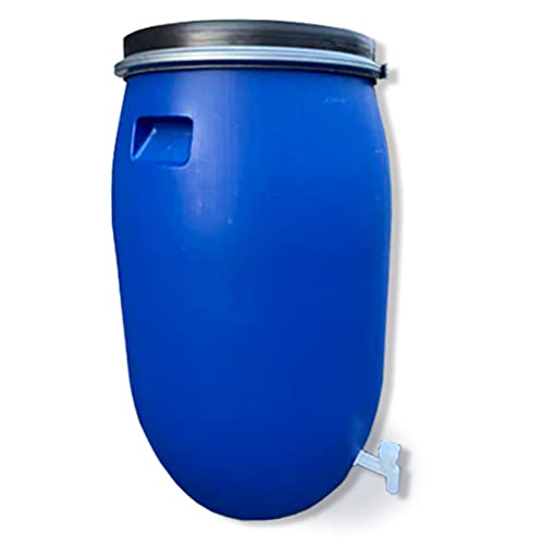 Regentonne Weithalsfass 120l Regenfass Weithalstonne Kunststoffbehälter Trinkwasser Lebensmittelbehälter blau von AGROHIT