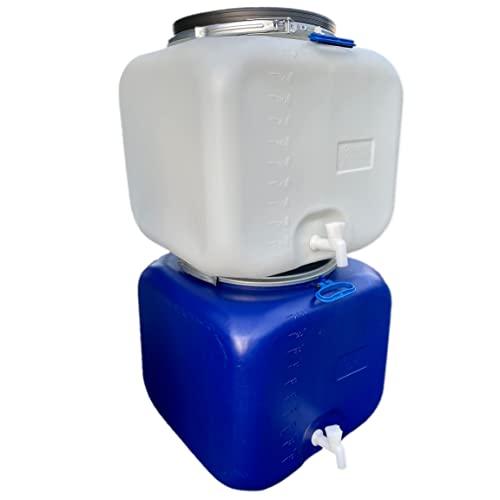 Agrohit Weithalsfass, 100 Liter Fass, Futtertonne, Sauerkrautfass, Regenfass aus Kunststoff, Deckelfass mit Zapfhahn & Bequemen Griffen, Leicht zu Transportieren Agrohit Weithalsfass, 100 Liter Fass, Futtertonne, Sauerkrautfass, Regenfass aus Kunststoff, Deckelfass mit Zapfhahn & Bequemen Griffen, Leicht zu Transportieren von AGROHIT