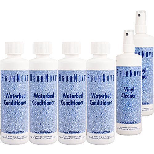 4x250ml AguaNova Wasserbett KONDITIONIERER 2x Vinylreiniger von Aguanova