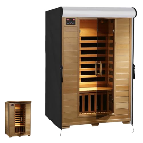 Agustone Holz-Sauna-Abdeckung, für 2 Personen, Trockensauna-Abdeckung für Zuhause, Infrarot-Sauna-Raumabdeckung, dynamische Sonnenlicht-Abdeckung Agustone Holz-Sauna-Abdeckung, für 2 Personen, Trockensauna-Abdeckung für Zuhause, Infrarot-Sauna-Raumabdeckung, dynamische Sonnenlicht-Abdeckung von Agustone