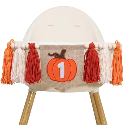 Kürbisquaste zum 1. Geburtstag Hochstuhl-Banner – eine Geburtstagsdekoration mit Jute-Akzenten, Herbst- und Halloween-Kuchen-Smash-Foto-Requisite, erste Party-Feier Kürbisquaste zum 1. Geburtstag Hochstuhl-Banner – eine Geburtstagsdekoration mit Jute-Akzenten, Herbst- und Halloween-Kuchen-Smash-Foto-Requisite, erste Party-Feier von Agvgaza