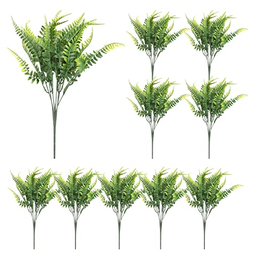 Agwuoetr 10 StüCk KüNstliche Boston Fern Bush Plastik Pflanze HäNgen GefäLschte GrüN Haus von Agwuoetr