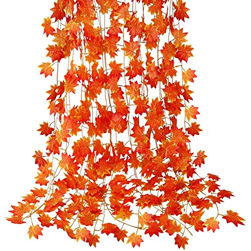 Agwuoetr 12 Packungen KüNstliche Herbst BläTter Garland HäNgend Vine das Erntedankfest Dekoration für Familien Hochzeit Kamin Agwuoetr 12 Packungen KüNstliche Herbst BläTter Garland HäNgend Vine das Erntedankfest Dekoration für Familien Hochzeit Kamin von Agwuoetr