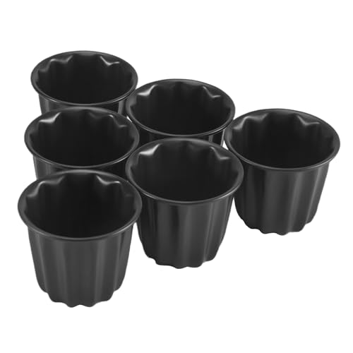 Agwuoetr Canele-Form, Cannele-Muffinbecher, 6-Teilige Antihaft-Cannele-Form, Schwarze Canneles von Agwuoetr