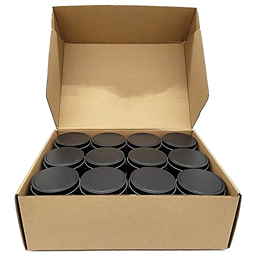 Agwuoetr Kerzen Dosen, 24 StüCk, 4 Unzen Metall Kerzen BehäLter zum Herstellen Von Kerzen, Kunst, Trocken Lagerung,Schwarz Agwuoetr Kerzen Dosen, 24 StüCk, 4 Unzen Metall Kerzen BehäLter zum Herstellen Von Kerzen, Kunst, Trocken Lagerung,Schwarz von Agwuoetr
