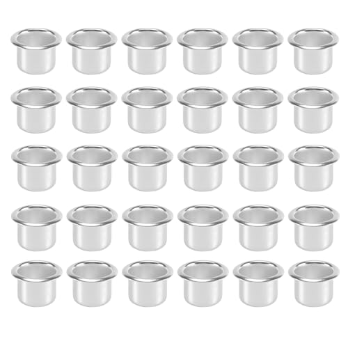 Agwuoetr Kerzenhalter für Spitzkerzen, Kerzenhalter, Teelichter, Kerzeneinsatz Tischkerzen, Kerzenhalter 30 StüCk Silber Agwuoetr Kerzenhalter für Spitzkerzen, Kerzenhalter, Teelichter, Kerzeneinsatz Tischkerzen, Kerzenhalter 30 StüCk Silber von Agwuoetr