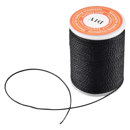 Agwuoetr R 1 Rolle Schwarze Wachs-Linie Baumwollhalskette Korne Schnur von Agwuoetr